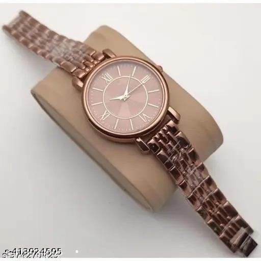 Silver Round Metal BD Analog Girls and Women Watch