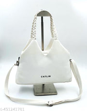 Knitted Hand Held Handbag with adjustable Sling