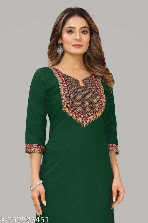 stylelist kurti with embroidered work