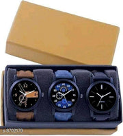 Trendy Men Multicolor Leather Analog Watch
