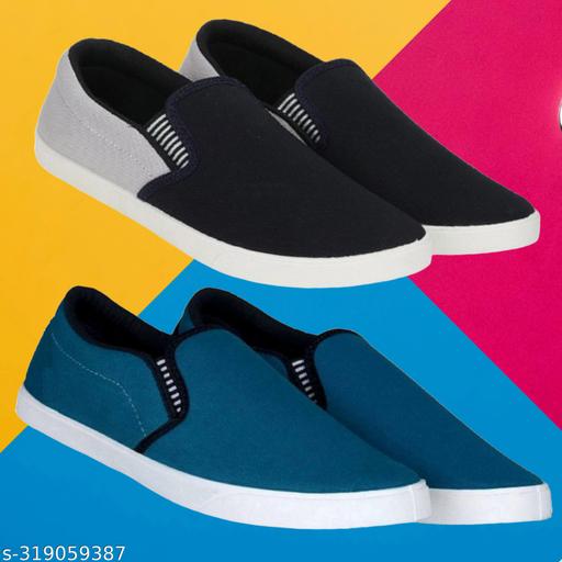 Pack of 2-2s combo shoes for men| black red-blue black- t blue combo shoes in color| comfortable and walking shoes for men