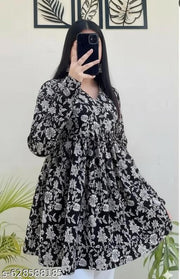 Women's rayon printed Kurti