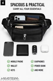 Men’s Premium Multi-Pocket Waist Bag | Crossbody Belt Bag | Travel & Daily Use