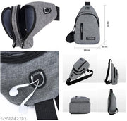 MOMISY Sling Chest Bag For Men Waterproof Sling Backpack Bag Cross body Bag for Travel | Hiking | Jogging | Gym | Picnic & Daily Use
