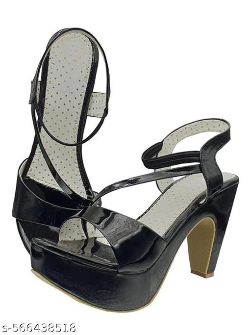 Colorful Women Heel Black Sandal C1