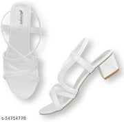 Fashion Gorgeous Ladies Slippers Casua Block Heel Women Sandals | Sandal For Girls | Women Footwear (White)