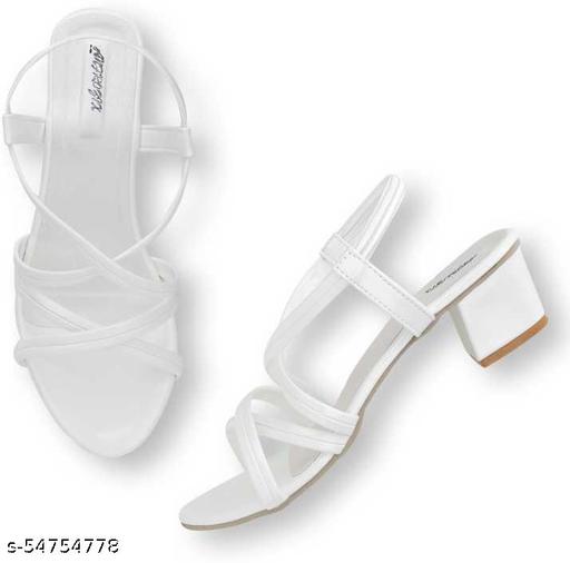 Fashion Gorgeous Ladies Slippers Casua Block Heel Women Sandals | Sandal For Girls | Women Footwear (White)