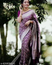 Amiable Wine Soft Silk Saree With Transcendent Blouse Piece