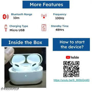 Airpod Pro with Silicon Case True Wireless Bluetooth Earphones with 3 Hours of Playtime & Compatible for all Smartphones (White)