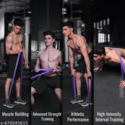 SLOVIC TPE Bands for Workout | Pull Up & Stretching | Heavy Duty Material | Resistance Band for Home Workouts & Stretching Bands for Exercise | Gym Equipment for Home Workout | Ideal for Men & Women | Combo