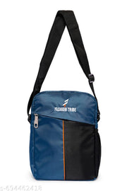 Fashion Tribe unisex cross-body sling bag messenger bag shoulder bag pouch for women (TEAL&BLACK)