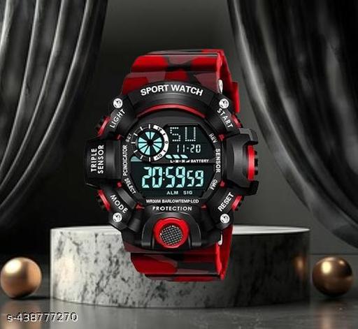 Fashion Cool men's sports watch for men Luminous Waterproof Digital Watch Electronic Clock Military male Watches Smart Watch Men Compass World Time Sport Watches Count Digital Wirstwatch Digital Watch - For Boys