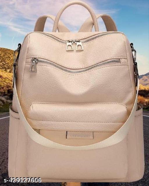 MomsyStore Women Leather Backpacks For Daily Travel Daypacks