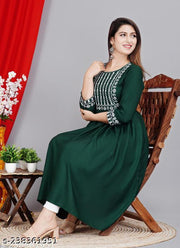 New Trendy Embroidery Gaithering Anarkali kurtis