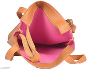 Trendy Women's Brown Leather Handbag
