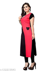 Women's and Girls Digital Print Crepe Aline Straight kurti new arrival