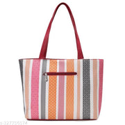 Simple Hand Bag For ladies For Office Daily Use, Multicolor Print