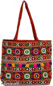DNOTRO Rajasthani LOOKING Cotton Traditional Ethnic Rajasthani Jaipuri Embroidered Handbag/Sholder Bag/Hand Bags for Girls Women