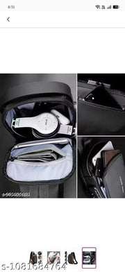 Sling Side Bag For Men | Anti-Theft Smart Waterproof Crossbody Chest Bag for Travel | Messenger Bags Casual Shoulder Bag for Men and Women (ALLBLACK)