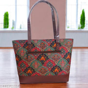 JUGNU Handbags for women tote bag handcrafted jute printed fabric  handmade eco-friendly light weight travelling ethnic casual party office shoulder for collage girl universal use
