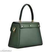 Designer Handbag for women with gold accents and detachable strap