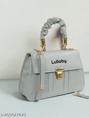 Graceful Stylish Slingbags Luxury High Quality PU Leather Women Shoulder Bag (Grey)