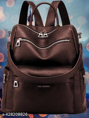 MomsyStore 20 L Leatherette Backpack Purses for Women and Girls to Carry Daily Stuff