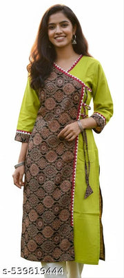 Pure cotton Ajrakh print Angrakha kurti