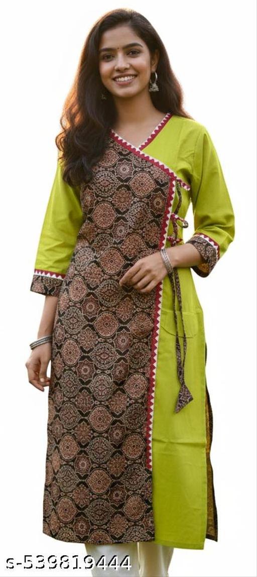 Pure cotton Ajrakh print Angrakha kurti