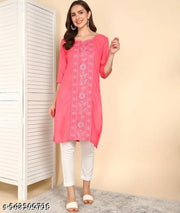 NEW TRENDING EMODRIED KURTY FOR WOMEN AND FULL COTTON KURTY
