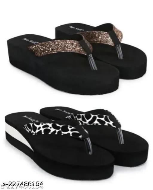 Two Soft Comfortable & Stylish Women's Daily Use Slipper/Flipflop for Women & Girls Combo of 2
