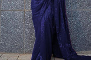 New Stylish Bollywood Georgette Sequince Saree For Women
