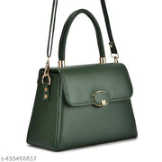 Designer Handbag for women with gold accents and detachable strap