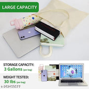'Sol.Totes' Plain Natural Tote Bag | Multipurpose Cotton Canvas Bags for Everyday Use | 11-Inch Long Handles | Holds 15 Kgs of Weight| Versatile-Reusable-Eco friendly Carry Bag for Women and Girls | PACK OF 3