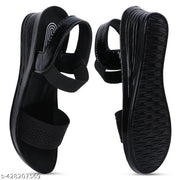 flotac casual sandel for womens / girls | lightweight & Anti-skid (Black)