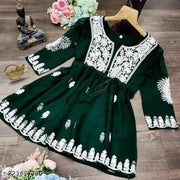 short kurti dark green