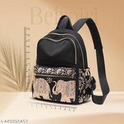 New Elegant Elephant Edition Backpack for Women/Girls- College Travel Casual Use