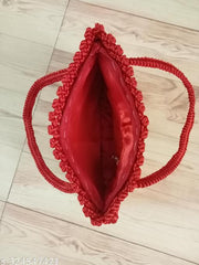 Rosy Red Hand Held Bag