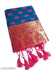 Peshwai Paithni Soft Silk saree, woven design border and woven Pallu