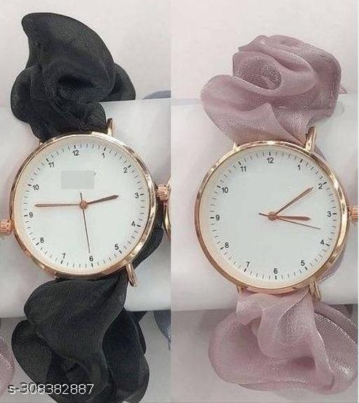 Scrunchies analog watch Analog Watch - For Women Scrunchies Korean Style Watch