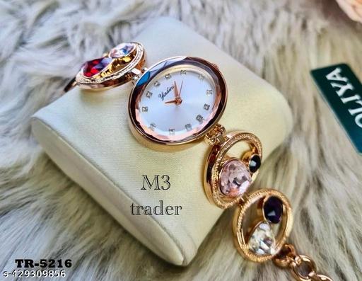 M3 trader rose gold Minimalistic Dial with Bracelet Style Chain Analog Watch for Women & Girls