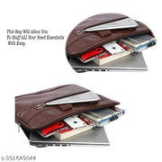 New stylish faux leather laptop bag with laptop padded and water resistant.