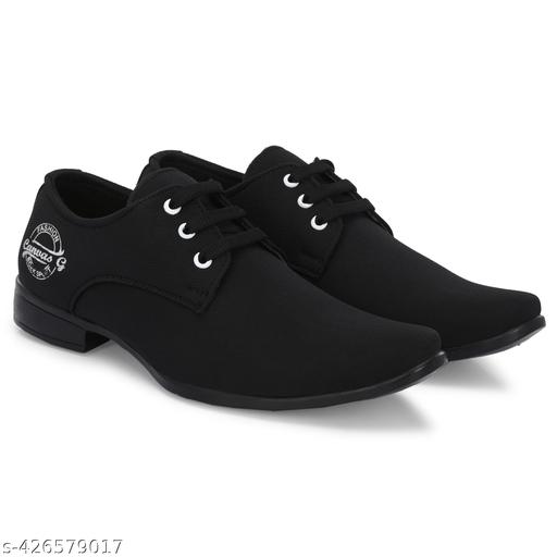 Trendy Solid Formal Cotton Shoe For Men (Black) | Cotton Shoe For Men | Formal Shoe For Men | Solid Shoe | Shoe For Men |