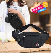 Men's Black Waist Bag || Men's Casual Waist Bag || Stylo Men's Waist Bags || Kamar Bags || Unisex Waist Bags