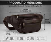 Men's Leather Waist Bag | Stylish Sling Bag for Travel,  & Daily Use | Multiple Pockets