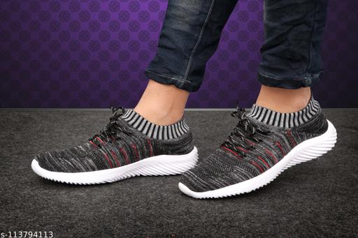Fancy #Black #Synthetic Sports Shoes For Men