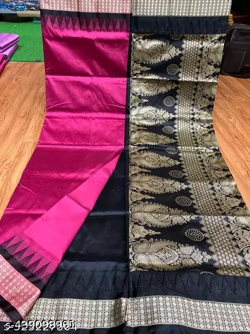 Sambalpuri Patta Silk Zari Woven Pallu Saree