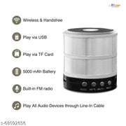 VA WS-887 SLR Mini Bluetooth Speaker | Superb Sound Quality | Powerful Speaker | Built-in Mic for Hands Free 5 W Bluetooth Speaker  (Silver, Stereo Channel)