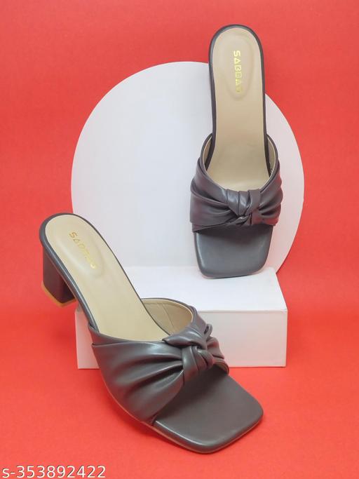 Orally Block Heel Slipper For Women And Girl