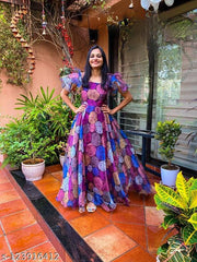 BEAUTYFUL LADIES DESIGNER ONE PIECE GOWN ALSO IN BIG SIZE